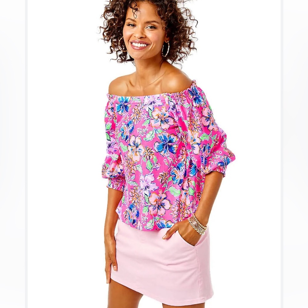 NWOT Lilly Pulitzer Lessa off the shoulder top size medium